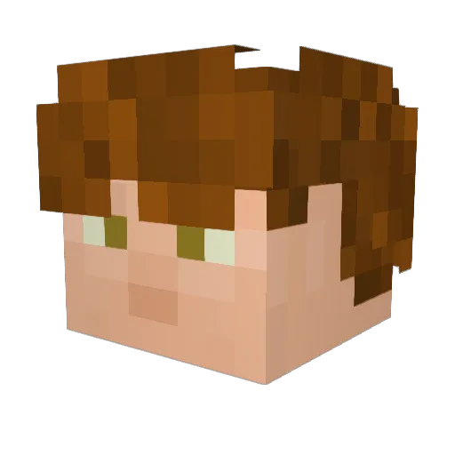 Affintricc Minecraft avatar head, 3D render