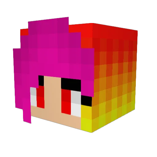 Affx Minecraft avatar head, 3D render