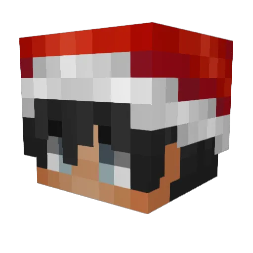 Afghanischer Minecraft avatar head, 3D render