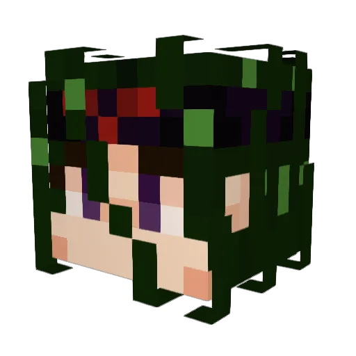 Afian Minecraft avatar head, 3D render