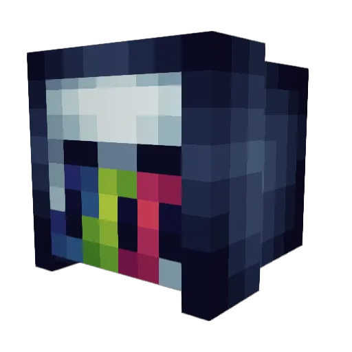 Afibaen Minecraft avatar head, 3D render
