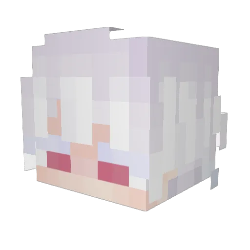 Afiery Minecraft avatar head, 3D render