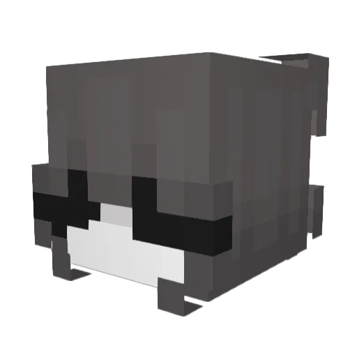 Afiga Minecraft avatar head, 3D render
