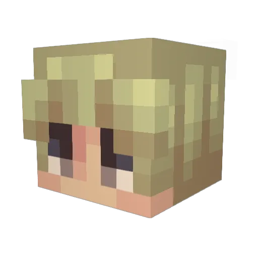 Afikko Minecraft avatar head, 3D render