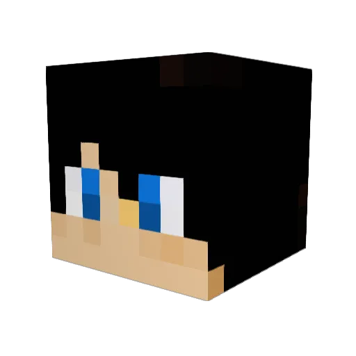 Afirz Minecraft avatar head, 3D render
