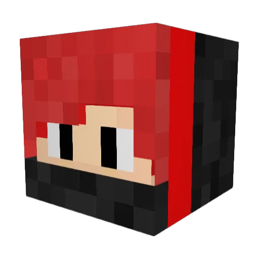 Afkbloxz Minecraft avatar head, 3D render