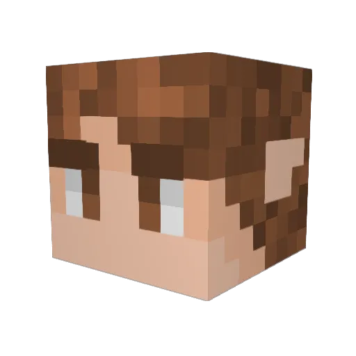 Afkest Minecraft avatar head, 3D render