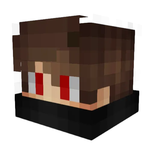 Afkijken Minecraft avatar head, 3D render