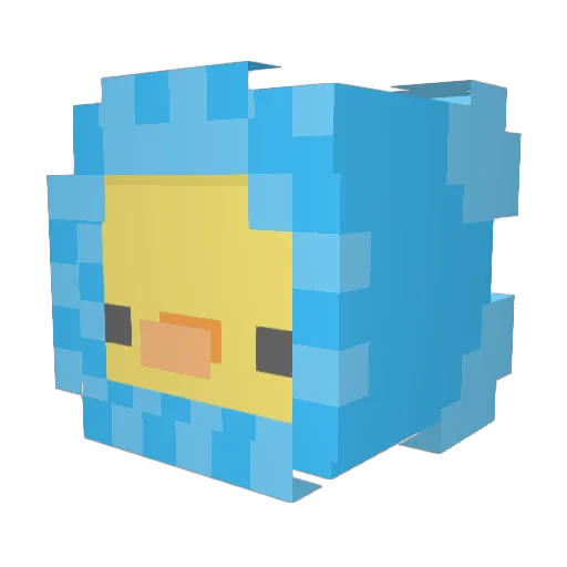 Afl4c Minecraft avatar head, 3D render