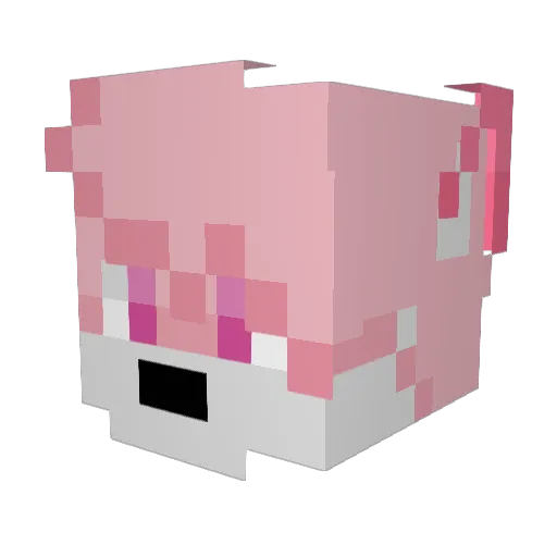 Afoby Minecraft avatar head, 3D render