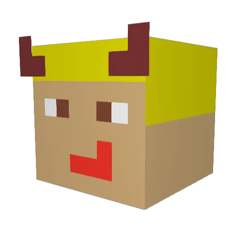 AfootSumo_alt Minecraft avatar head, 3D render