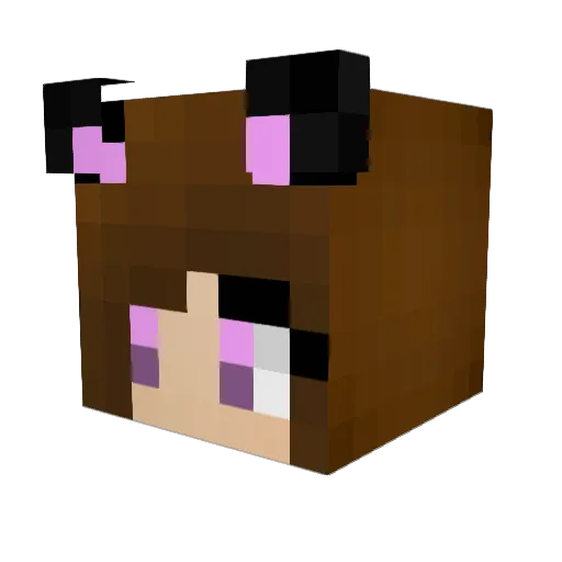 Aforalice Minecraft avatar head, 3D render