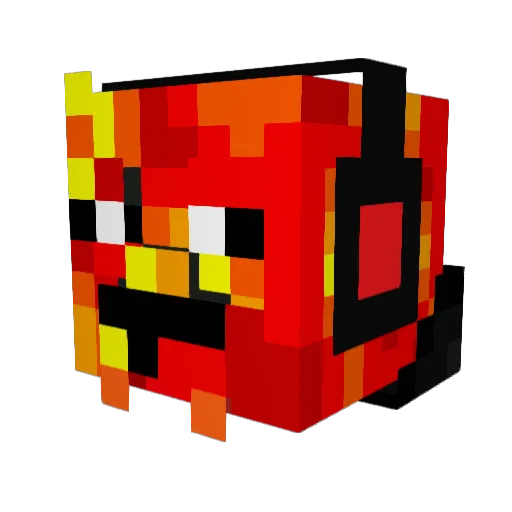 Afou07 Minecraft avatar head, 3D render