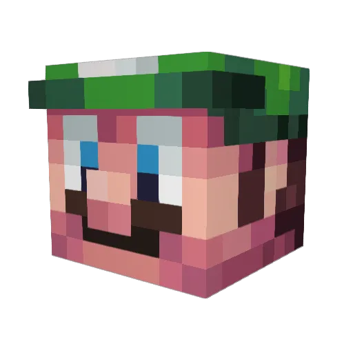 AfriBrrr Minecraft avatar head, 3D render