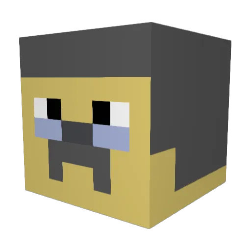 AfricabyToto2 Minecraft avatar head, 3D render