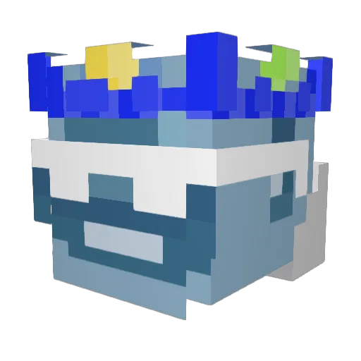 AfricanBudd Minecraft avatar head, 3D render