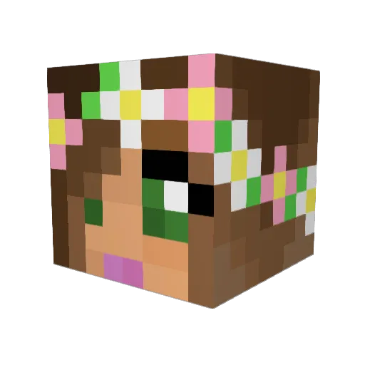 AfricanImport Minecraft avatar head, 3D render