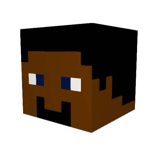 AfricanPrince Minecraft avatar head, 3D render