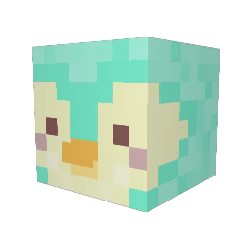 African_marigold Minecraft avatar head, 3D render