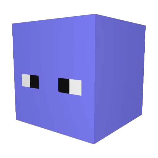 Africanvi0let Minecraft avatar head, 3D render