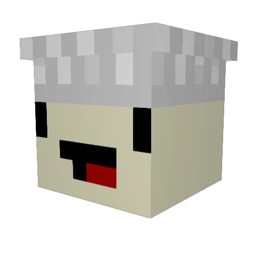 Afrikaner Minecraft avatar head, 3D render