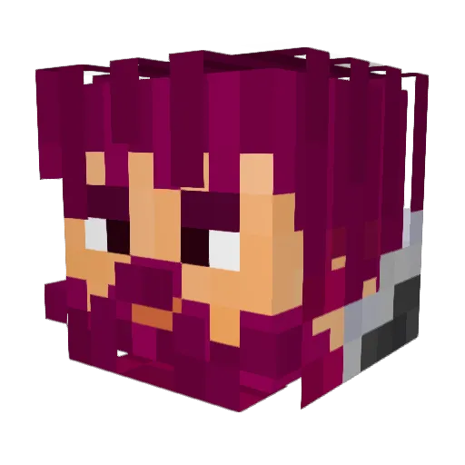 Afro_Povar Minecraft avatar head, 3D render
