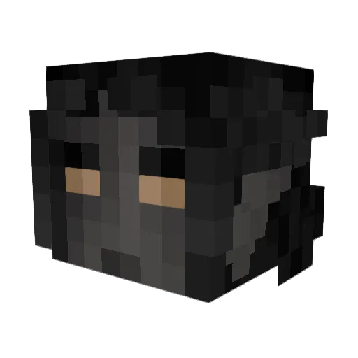 Afrofuturist Minecraft avatar head, 3D render