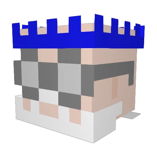 Afrohs Minecraft avatar head, 3D render