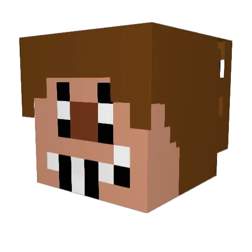 Afrotroll Minecraft avatar head, 3D render