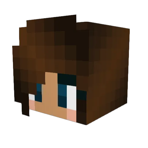 Afroungen Minecraft avatar head, 3D render