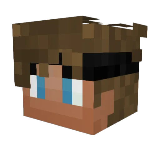 Afrox Minecraft avatar head, 3D render