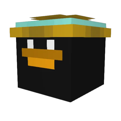Afrulan Minecraft avatar head, 3D render
