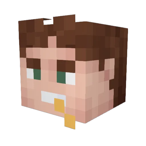 Afrulezz Minecraft avatar head, 3D render
