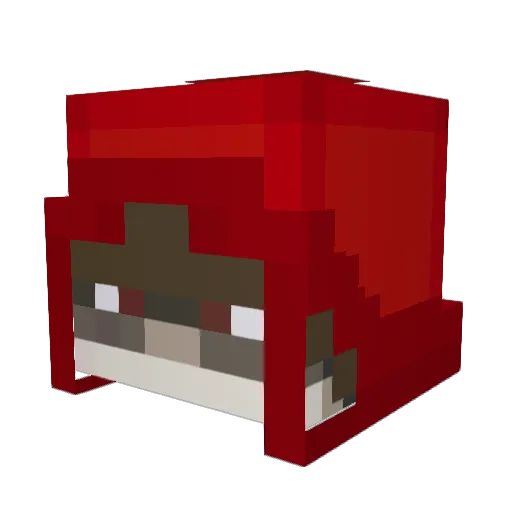 Afshan_ Minecraft avatar head, 3D render