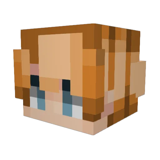 Afshyy Minecraft avatar head, 3D render