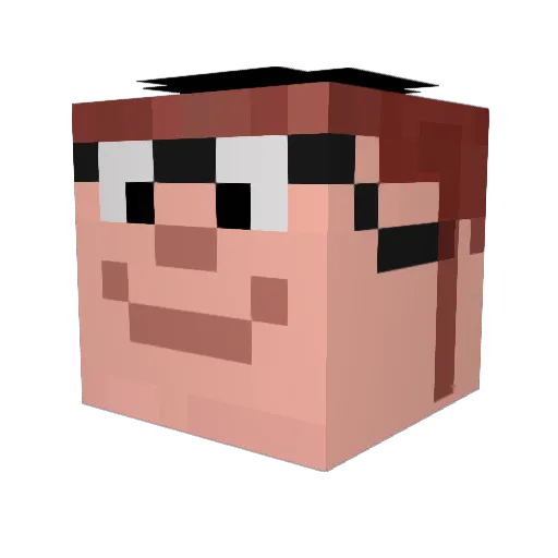 Afsky_ Minecraft avatar head, 3D render