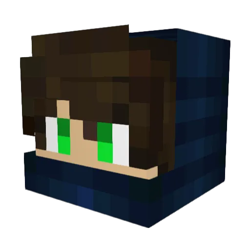 AfteR_1026 Minecraft avatar head, 3D render