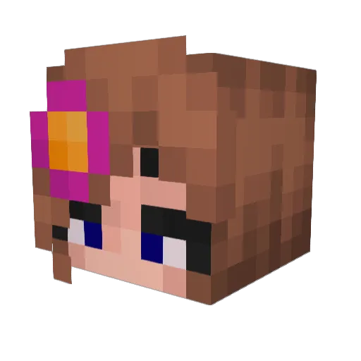 Aften78 Minecraft avatar head, 3D render