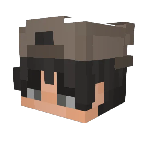 AfterAxeel Minecraft avatar head, 3D render
