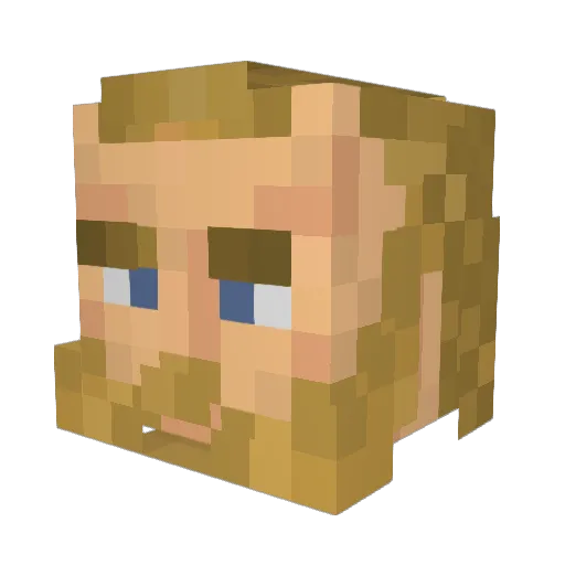 AfterBurner61 Minecraft avatar head, 3D render