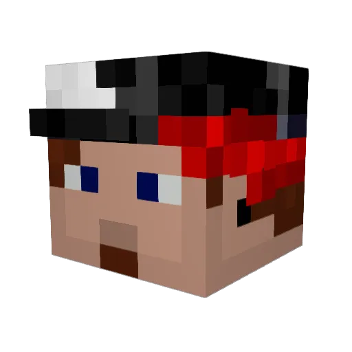 AfterLife_ Minecraft avatar head, 3D render
