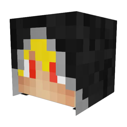 AfterTimer Minecraft avatar head, 3D render