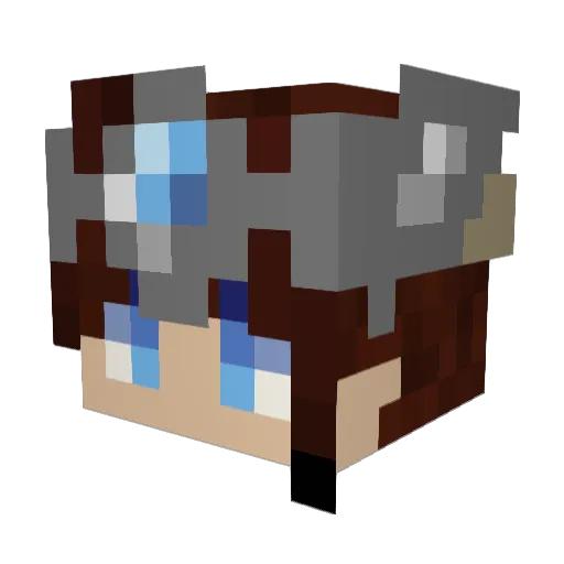 AfterWorldPT Minecraft avatar head, 3D render