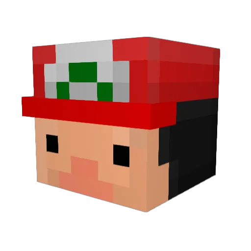 After_Shockz Minecraft avatar head, 3D render