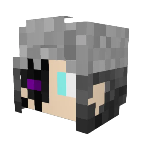 After_Time Minecraft avatar head, 3D render