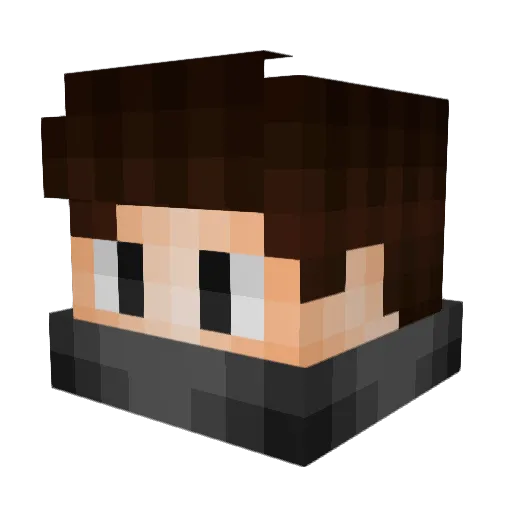 Afternoons Minecraft avatar head, 3D render