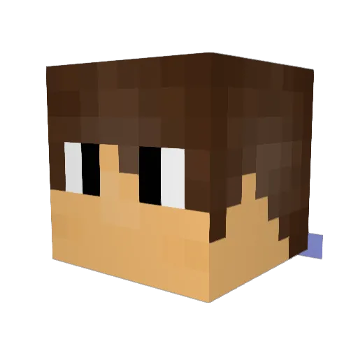 Aftmo Minecraft avatar head, 3D render