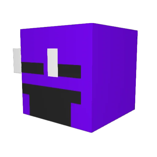 AftonAfton Minecraft avatar head, 3D render