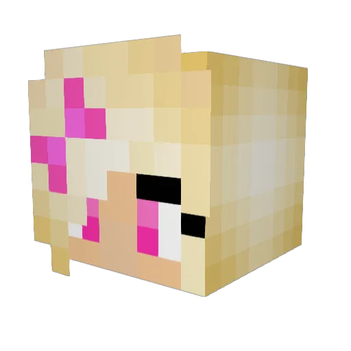 Afungame Minecraft avatar head, 3D render