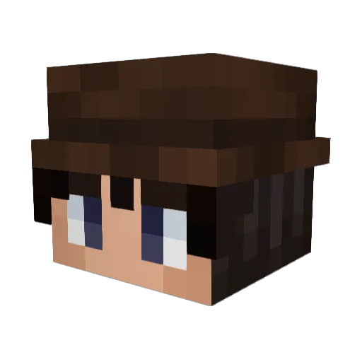 Afwazig Minecraft avatar head, 3D render